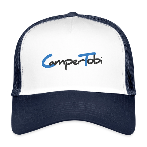 Beechfield Trucker Cap | CamperTobi - Weiß/Navy